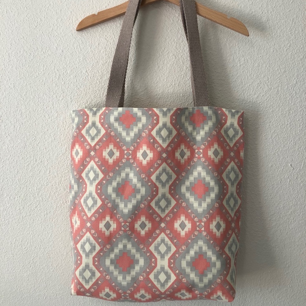 Cotton Canvas Geometric Southwest Tote Bag DIY
